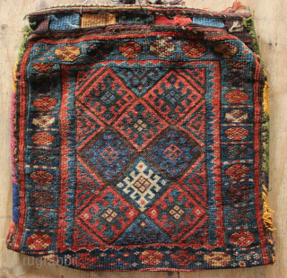 Antique Jaf Kurd Khorjin half with beautiful tree design kilim back. All natural dyes and good condition. One small patch near the lappets. Corner is folded inwards but all there, no crease  ...