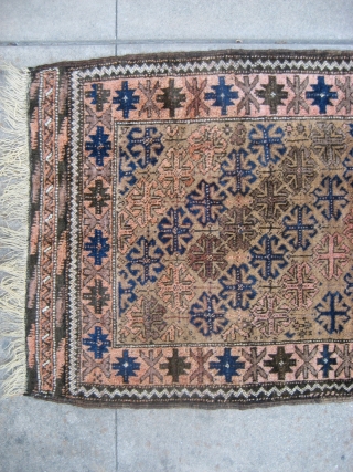 Belouch 2' 6" x 4' 9" in nice condition.  Full pile condition end-to-end.  The rug had been hanging for many years and still has 5 brass rings attached.  The  ...