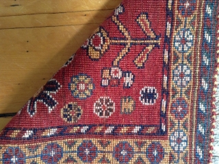 I am a collector trying to sell a few pieces. This is a Khamseh bag face, about 25.5" X 23.5". Nice full soft pile and wonderful colors that can be seen in  ...