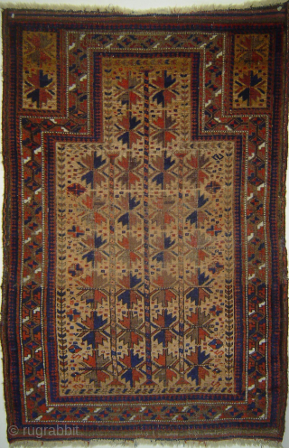 detail, antique baluch prayer rug, 3 Trees on Camel Field, 78 x 130 cm.  luscious wool in shades of caramel and cafe au lait. USD 1350.- includes shipping in U.S.   ...