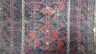 Baluch Bonanza #3: Antique Baluch balisht, very fine weave, luscious wool, silk highlights, 22 x 36 inches / 56 x 90 cm. -- SOLD.- Please check out my other antique Baluch pieces  ...