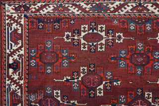 An Early Yomut Kepsi Gul Carpet. 190cm x 330cm                        