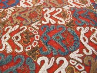 Chodor Turkmen embroidered sleeve, 19th Century, 1' 7" x 1' 4" Excellent Condition                    