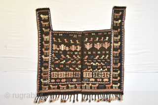 Beautiful antique small animal cover made by one of the Shahsavan tribes during 1930’s good condition for its age 
Ready to enjoy as a great looking wall art     