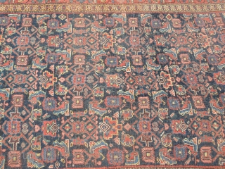 Kurdish Rug ,1900-1920 Steady worn and exxcelent collors,
Size 132 x 234 cm                     