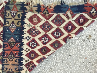 East Anatolian Kilim fragment, almost certainly Adana. 19th century. 
Size:254x81cm  / 8’4”x2’8”                    