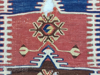 Central Anatolian (Konya—Ladik)  fragment Kilim Circa 19th
Size144x85Cm/4’9x2’10”/57x34inc                         