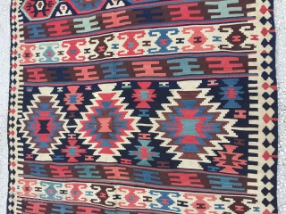 Caucasian Kilim 19th Century Size:427x156cm / 14”x5’1”                          