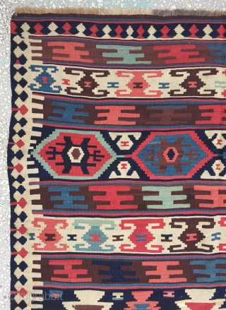 Caucasian Kilim 19th Century Size:427x156cm / 14”x5’1”                          