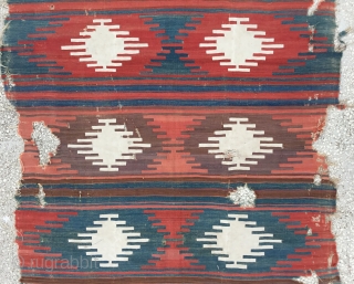 18th Century Anatolian (Sivas)Kilim 
Size:13’’5”x5” / 411x157 cm                         