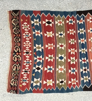 Anatolian (Varsak) south-west Antalya Kilim 19th Century 
Size:146x342Cm 4'9x11'2"                        