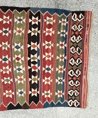 Anatolian (Varsak) south-west Antalya Kilim 19th Century 
Size:146x342Cm 4'9x11'2"                        