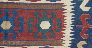 Caucasian Kazak Kilim, Circa 19th Century(some place had been repaired)
size:246x178 Cm
8'4"x6"                      