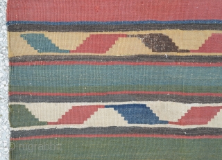 Caucasian Kazak Kilim,  19th Century (some old repaired)  Size:240 x 190 Cm
7'8"x6'3"                   