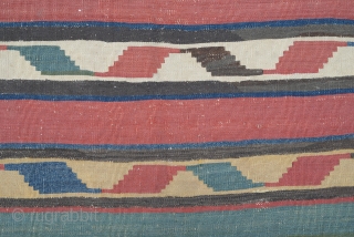 Caucasian Kazak Kilim,  19th Century (some old repaired)  Size:240 x 190 Cm
7'8"x6'3"                   