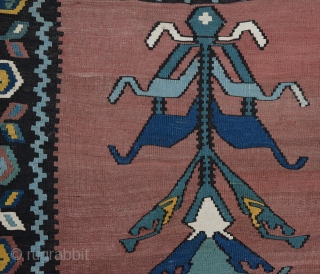 antique Karabag kilim,great condition Size:146 x 231 Cm
4'10" x7'9"                        