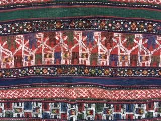 Caucasian (Verneh)19th Century Verneh Kilim Size:171 x 263 Cm / 5'7"x8'7"                      