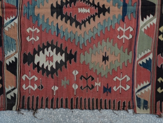 Old Anatolian (probably Afyon region) Kilim
Size:162x310 Cm
        5'5"x 10'4"                 