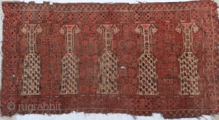 Ersari Beshir Rug Late 19th Century, five beautiful ranks
 size160 x 300 cm   10'0"x5'2"                 