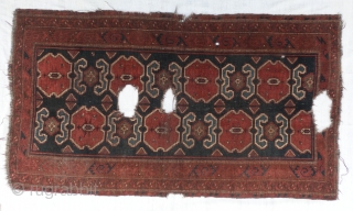 Ikat Design Beluch fragment Rug 
size:194 x 110 cm
          6'6" x 3'8"            