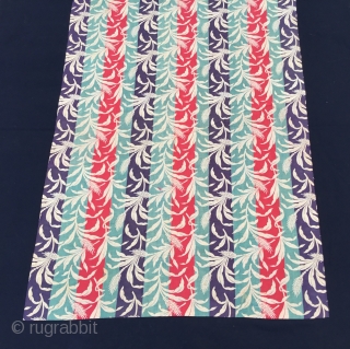 Russian roller-printed cotton cloth. Produced in Russia for export to Uzbekistan. Size:80X57cm /2’8”X1’10” / 32X22 inc...                 