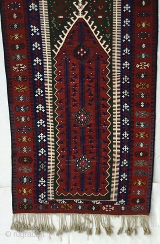 Central Anatolian (KONYA) prayer Kilim Rug 
End of 19th Century
Size=220X121cm / 7’2”X4”                     