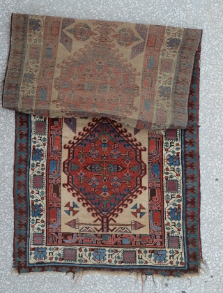 FROM PERSIAN-SERAP RUG-BEATIFUL COLORS 19TH CENTURY
SIZE:95X217Cm
       3'1X7'3"                    