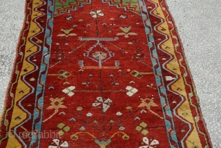 Antique Anatolian Konya Ladik Rug
,This Special Ladik Rug was hand woven by nomad women in Konya,
 a city in centre of Turkey.
19th century size:177 x 97 Cm
       ...