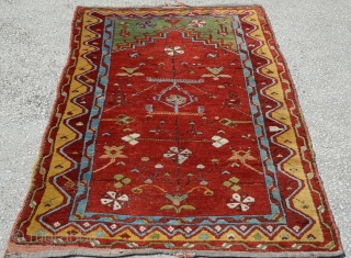 Antique Anatolian Konya Ladik Rug
,This Special Ladik Rug was hand woven by nomad women in Konya,
 a city in centre of Turkey.
19th century size:177 x 97 Cm
       ...