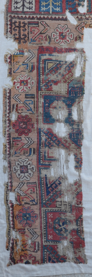 18th Century 
Central Anatolian
 Konya Rug Fragment.Size 115 x 177 Cm
                       ...