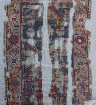 18th Century 
Central Anatolian
 Konya Rug Fragment.Size 115 x 177 Cm
                       ...