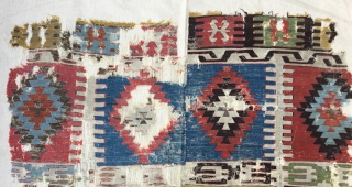 Konya Kilim Fragment,(Seydisehir)
Beginning of 19th Century 
Size: 153 x 295 cm]
         5" x 7'9"           