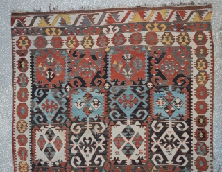 Central Anatolia Konya Kilim Mid 19th century
166 x 380 cm
5'5"x 12'4"                      