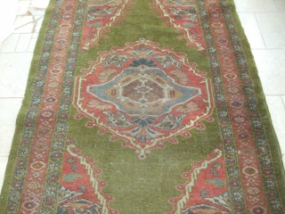 OLD ZIEGLER MAHAL RUG FROM ENGLISH COUNTRY HOUSE 82"X46"(6'10X3'10")                        