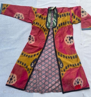 chapan,silk and cotton,19 cen. long120cm                            