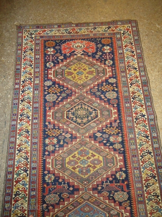 Fantastic Dated Large and very fine shirvan with 100% naturl colours,good wool and desigen and fine condition.Excellent colourfull pce.Size 8'10"*3'8".E.mail for more info.          