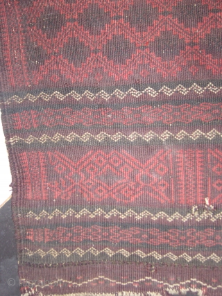 An ealy Baluch Flatweave Kilim,very supereb desigen,very fine weave good colours,Some old repairs,Size 7'1"*5'4".E.mail for more info,Please see other itmes also.            