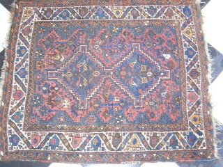 Small Khamseh Tribe Rug,all orginal not a single repair nice condition without any repair,good colours shiney wool,Nice desigen,Size 3'4"*2'10".Hand washed Ready for use.Please see other items also.      