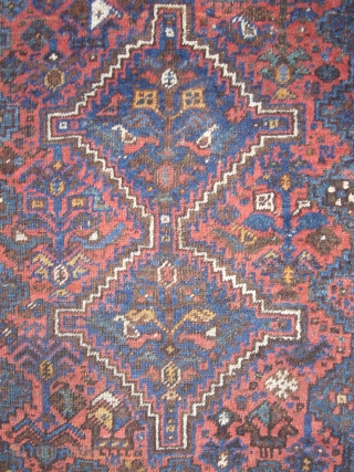 Small Khamseh Tribe Rug,all orginal not a single repair nice condition without any repair,good colours shiney wool,Nice desigen,Size 3'4"*2'10".Hand washed Ready for use.Please see other items also.      