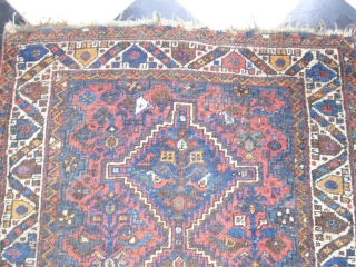 Small Khamseh Tribe Rug,all orginal not a single repair nice condition without any repair,good colours shiney wool,Nice desigen,Size 3'4"*2'10".Hand washed Ready for use.Please see other items also.      