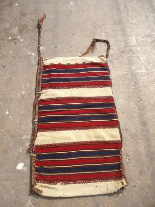 Anatolian Heybey or Grain with natural colors,fine weave,good design .Very nice condition with original stripe backing.All beautiful colors,without any work done.Size 3'8"*2'1".E.mail for more info and pics.      