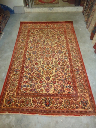 Beautiful Isfahan Pair with good colours and condition,Ready for the floor.Size 7*4'5".E.mail for more info.                  