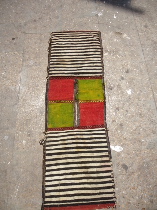 Anatolian Heybey with original stripe kilim backing,very nice design,all original without any repair or work done.E.mail for more info and pics.            