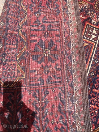 Very Intresting Salar Khan Baluch Rug,all original without any repair or work done,intresting motifs dolls birds animals,fine weave and all natural colors,Size 6'3"*3'1".E.mail for more info and pics.     