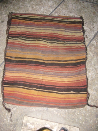 SW Persian Grain Bag ?,with original kilim backing,all good colours,very good condition,nice desigen.Size 3'6"*2'9".E.mail for more info.                