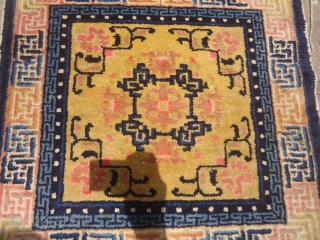 Chinese or Tibet Mat,nice colors,condition and age.Size 2'*1'11.E.mail for more info and pics.                    