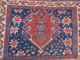 Afshar Bagface with beautiful blue background and great natural colors,all original wihtout any repair or work done,original kilim backing.E.mail for more info and pics.         