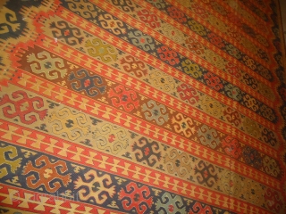 Dagestan Kilim,with very nice colours and desigen.Good condition.Size 12*8'3".E.mail for more info.                     