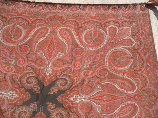 Old French Kashmiri Shawl with good colors design and condition.E.mail for more info and pics.                  