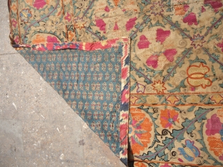 Early Suzani Frgament with beautiful colors and desigen.As found.Size 5'9"*3'10".E.mail for more info and pics.                  